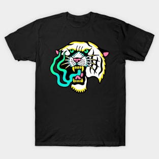 Neon tiger flame T-Shirt